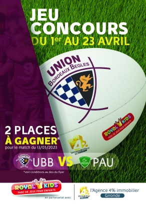 Places rugby UBB à gagner 